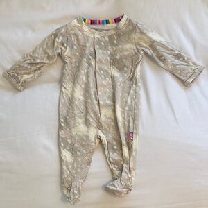 Magnetic Me Beige and White Kids Footie